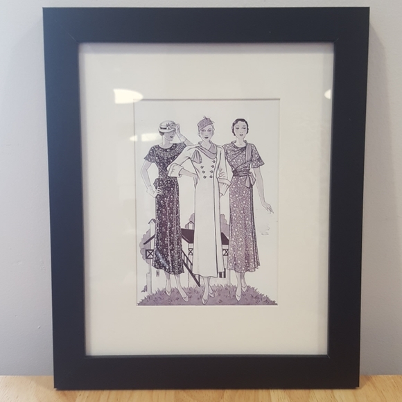 1940's Fashion Sketch Wall Art - Picture 2 of 2